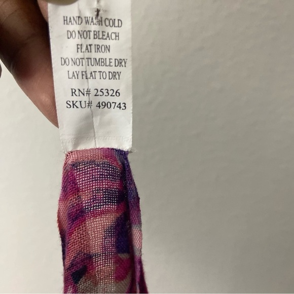 World Market Infinity Scarf Floral Medallion Print Colorful Artsy Boho - Picture 7 of 7